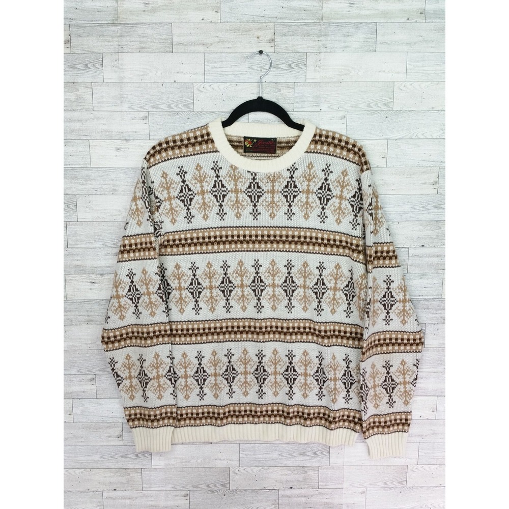 Vintage Men's Jersild Acrylic Ski Winter Lighthouse Icelandic Sweater L Large